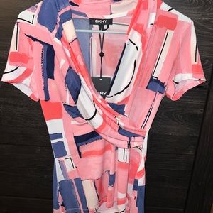 Colorful DKNY business casual blouse. Brand new with tag, never worn.
